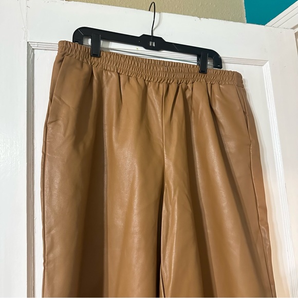 Eloquii wide leg crop leather pants size 14 - Picture 8 of 15